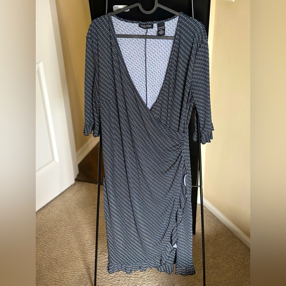 New York & Company Ruched Wrap Dress